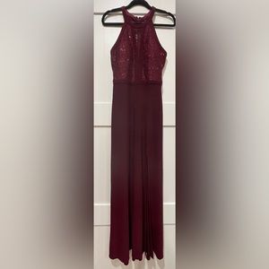 Evening gown for wedding or prom burgundy